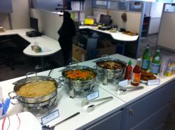 Buffet style lunch at NW Natural Gas downtown office